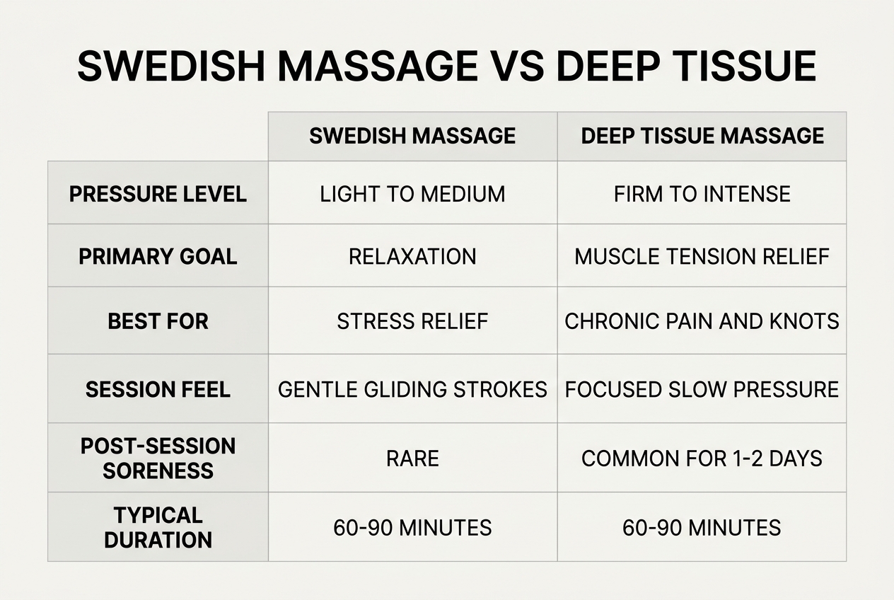 What Is Swedish Massage? — swedish massage vs deep tissue