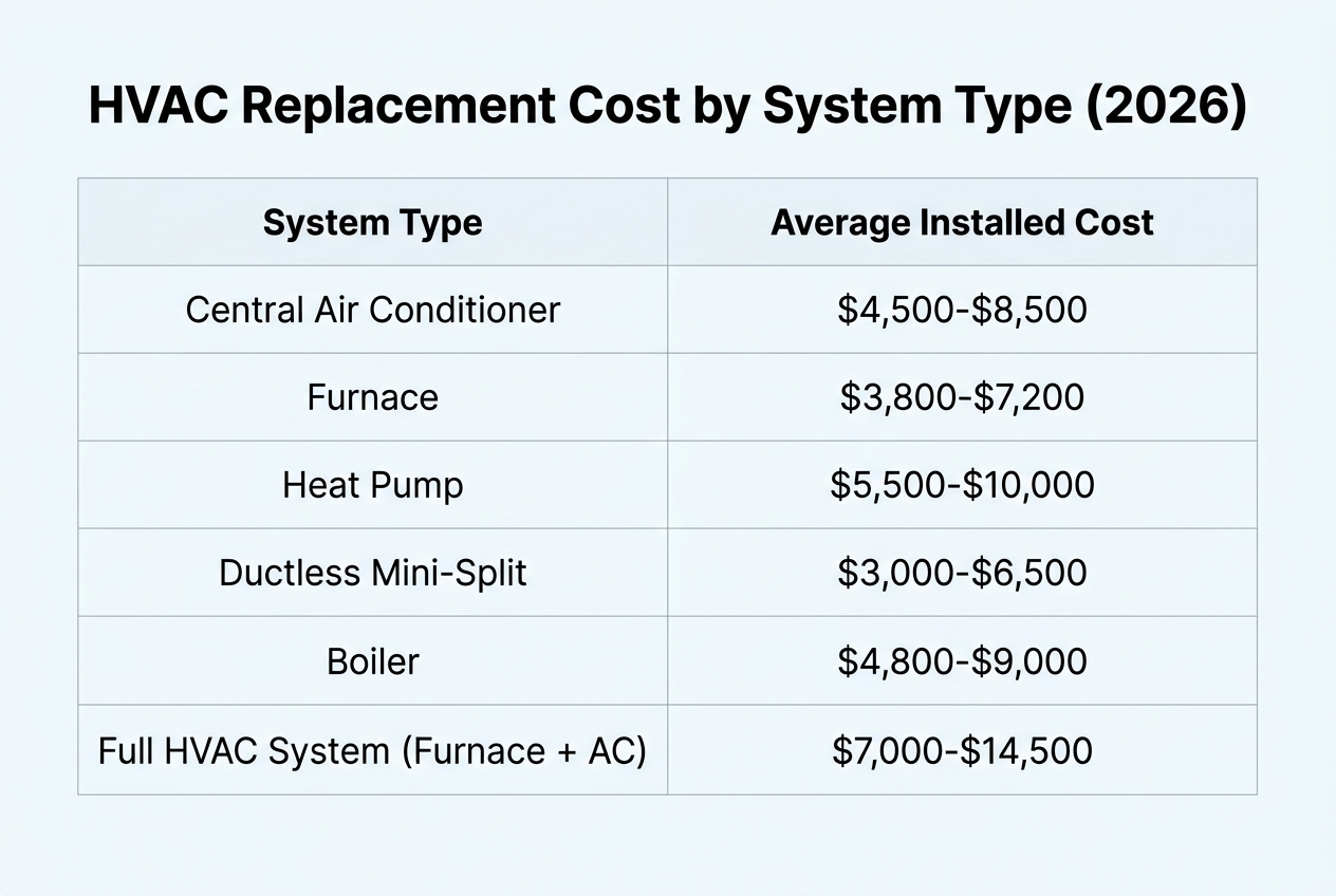 HVAC System Replacement Cost: What to Expect in 2026 — hvac system replacement cost