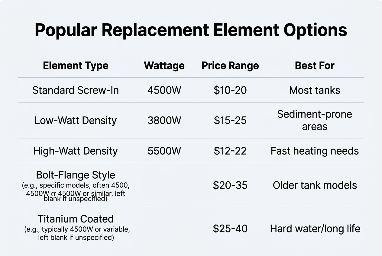 Signs You Need a Water Heater Element Replacement — water heater element replacement