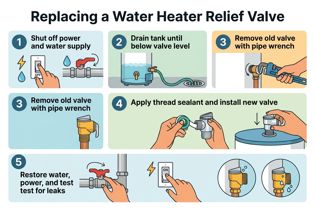 Signs You Need a Water Heater Relief Valve Replacement — water heater relief valve replacement