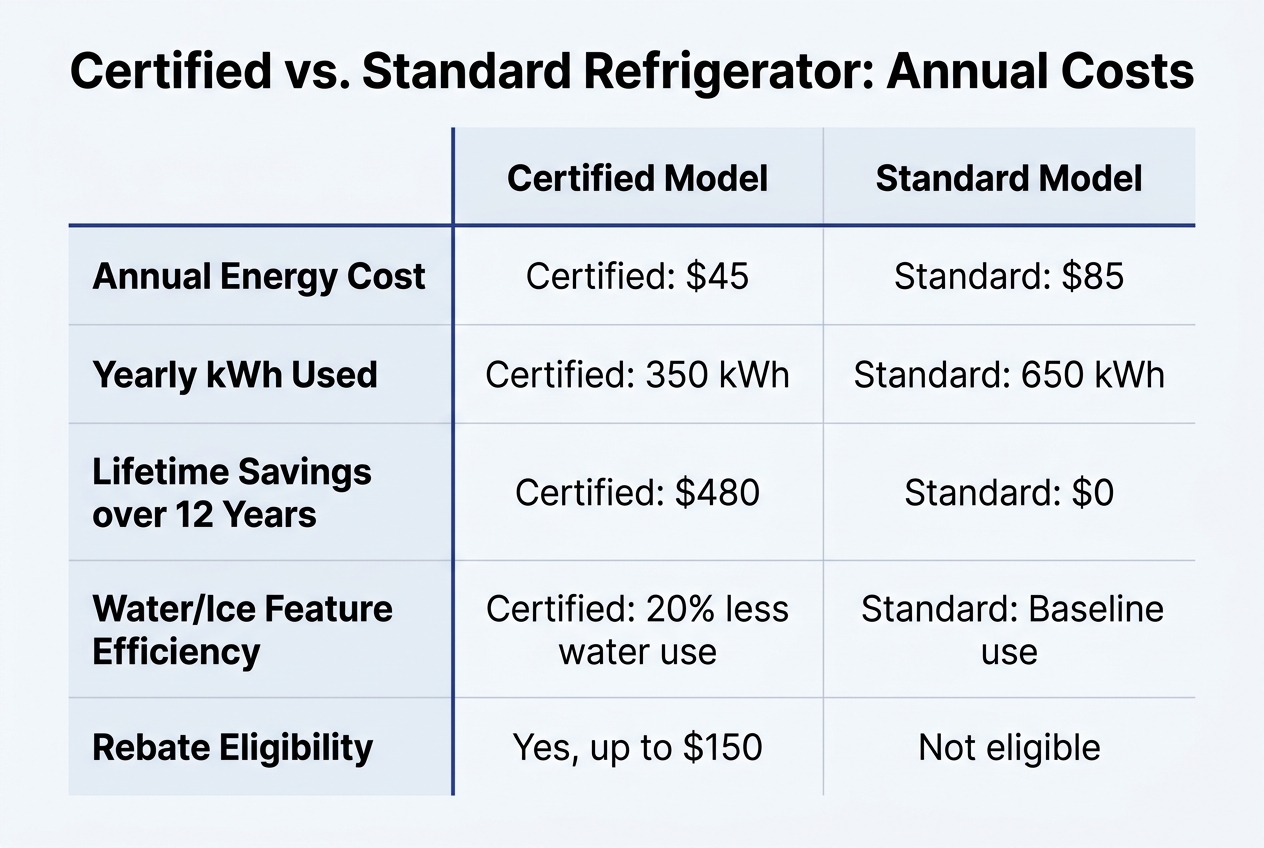 Infographic: Comparison table titled 'Certified vs