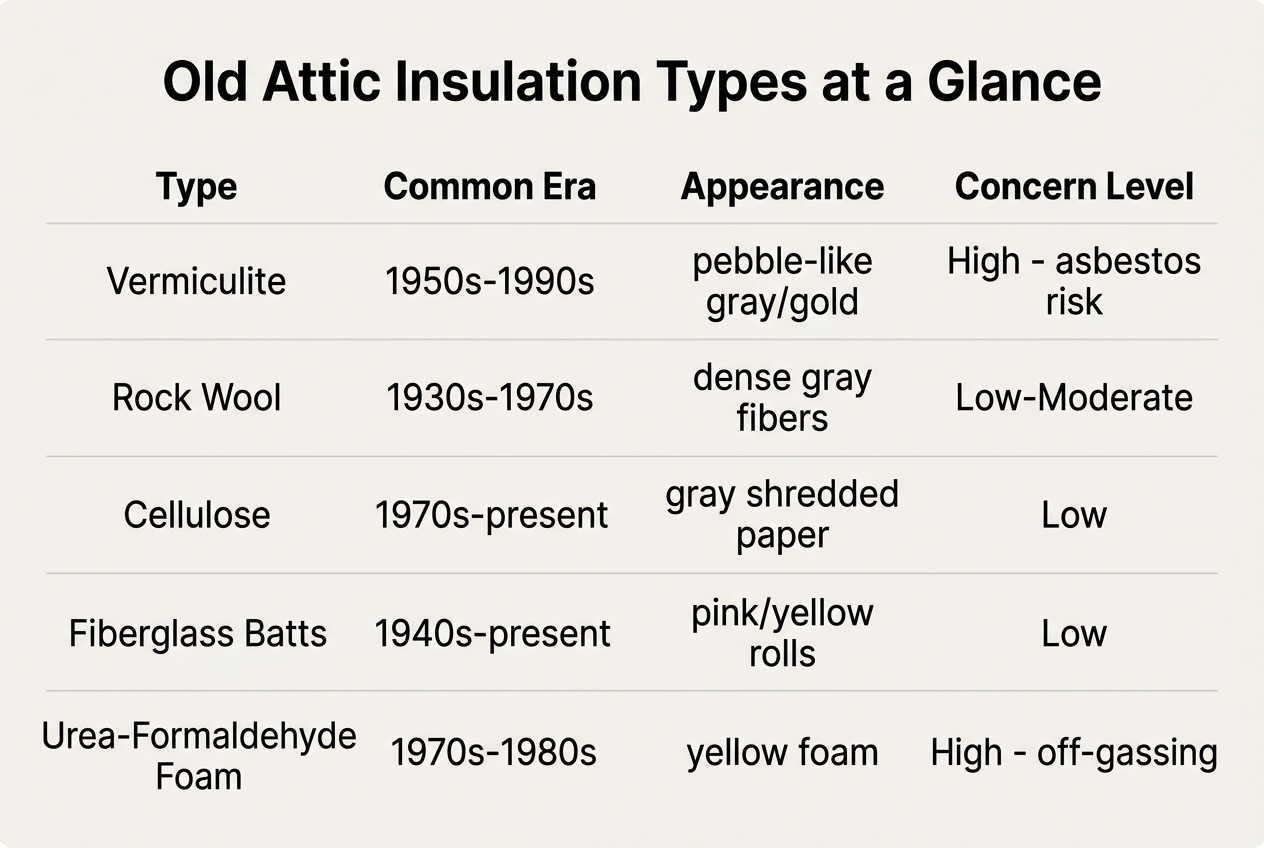 Why Your Attic Insulation Deserves a Closer Look — old attic insulation types