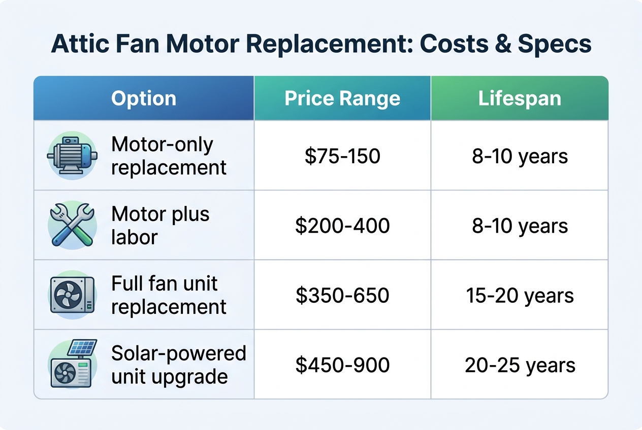 Signs You Need Attic Fan Motor Replacement — attic fan motor replacement