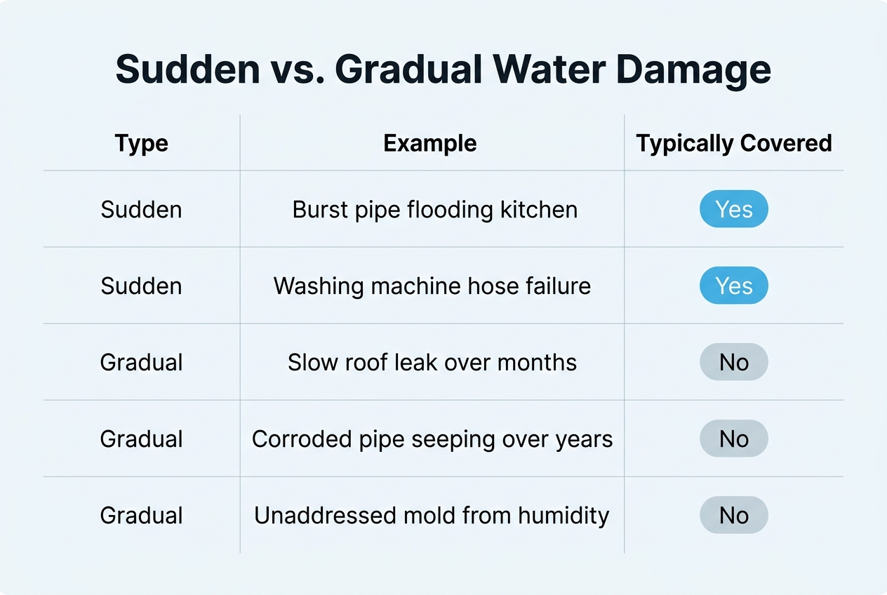 Infographic: Comparison titled 'Sudden vs