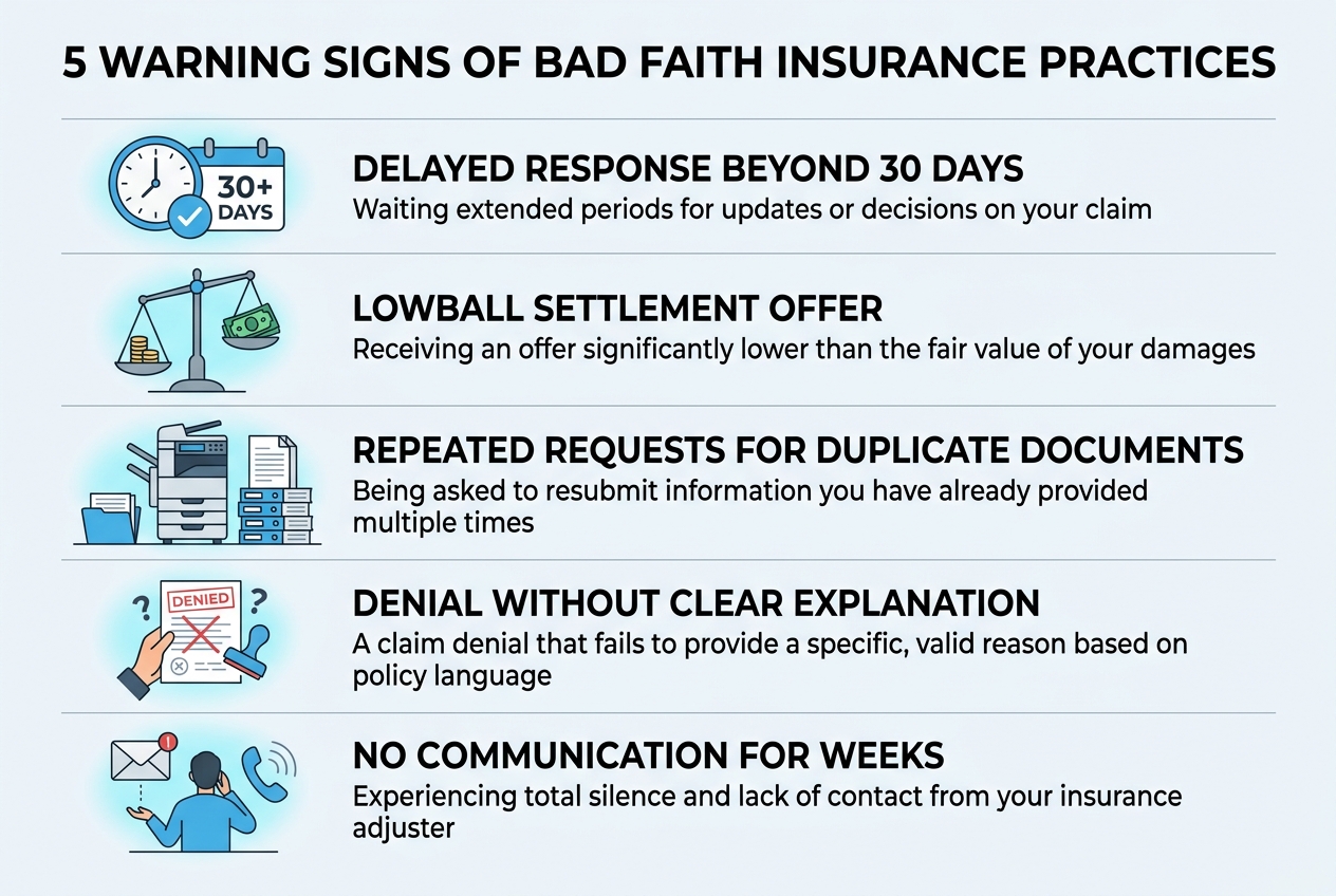 Infographic: 5 Warning Signs of Bad Faith Insurance Practices