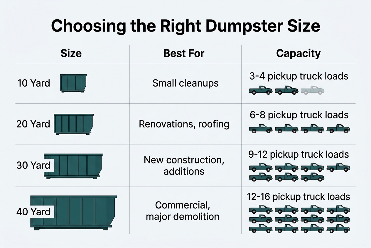20 Yard Dumpster Dimensions and Capacity — 20 yard dumpster rental