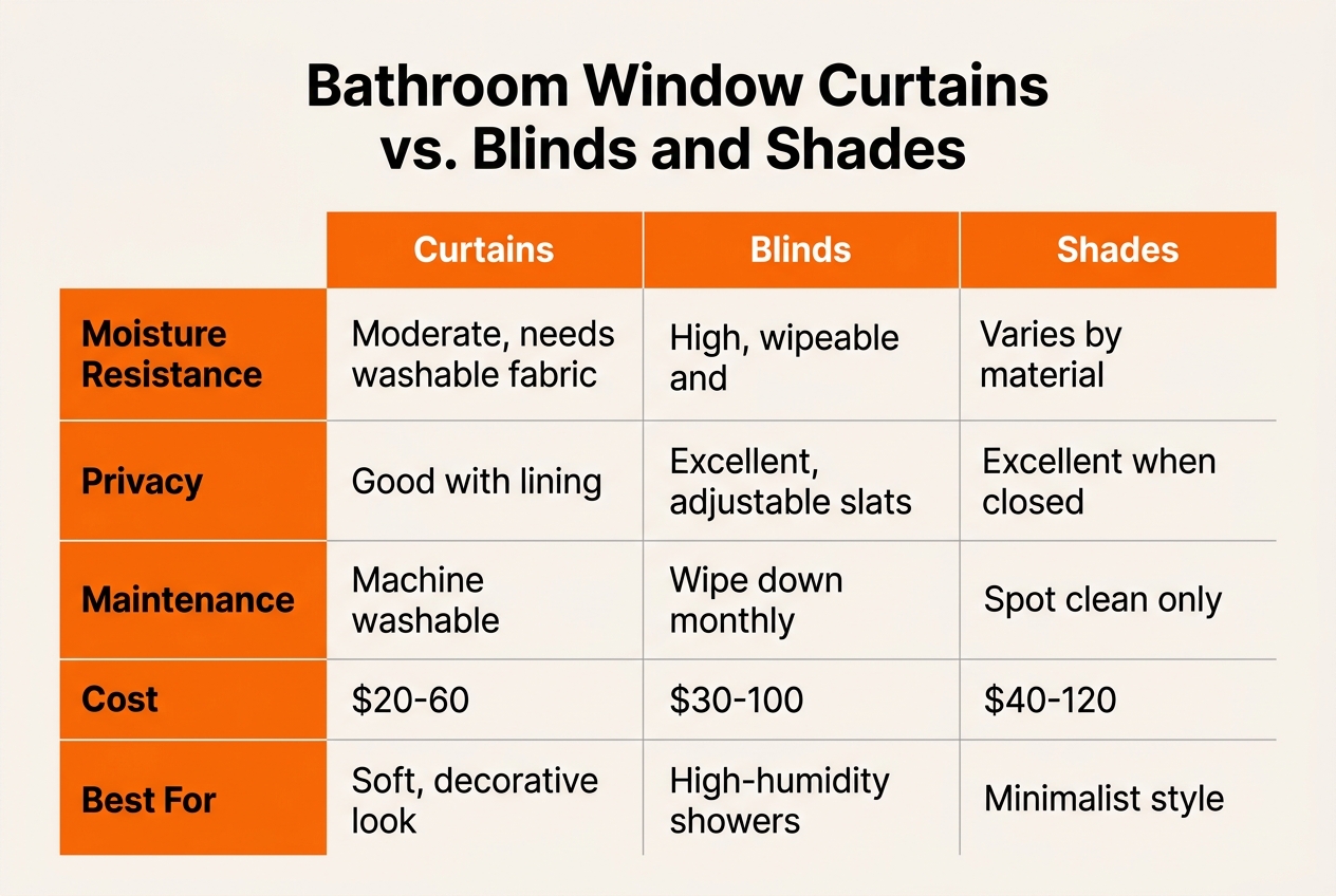 bathroom window curtains