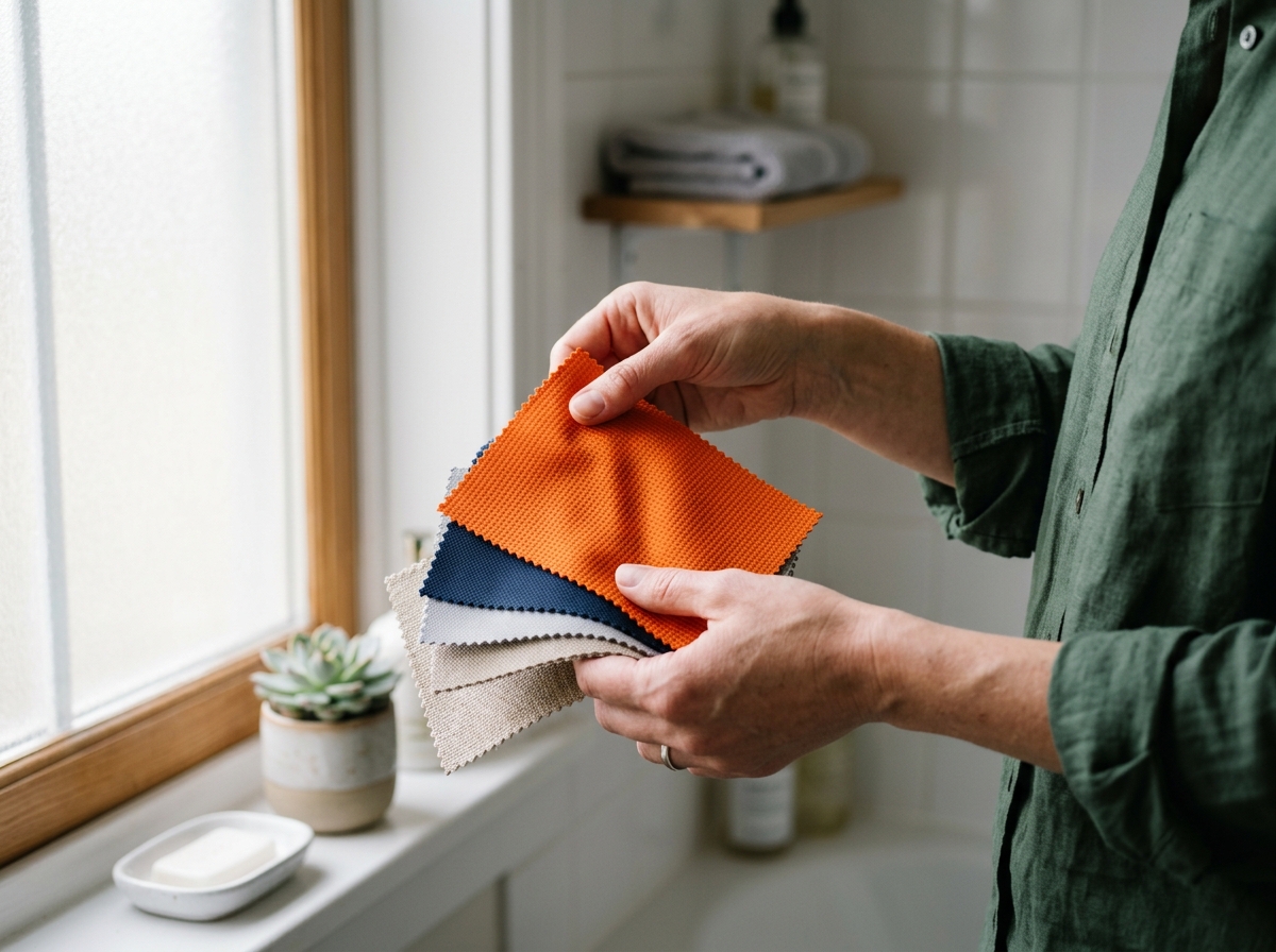 bathroom window curtains