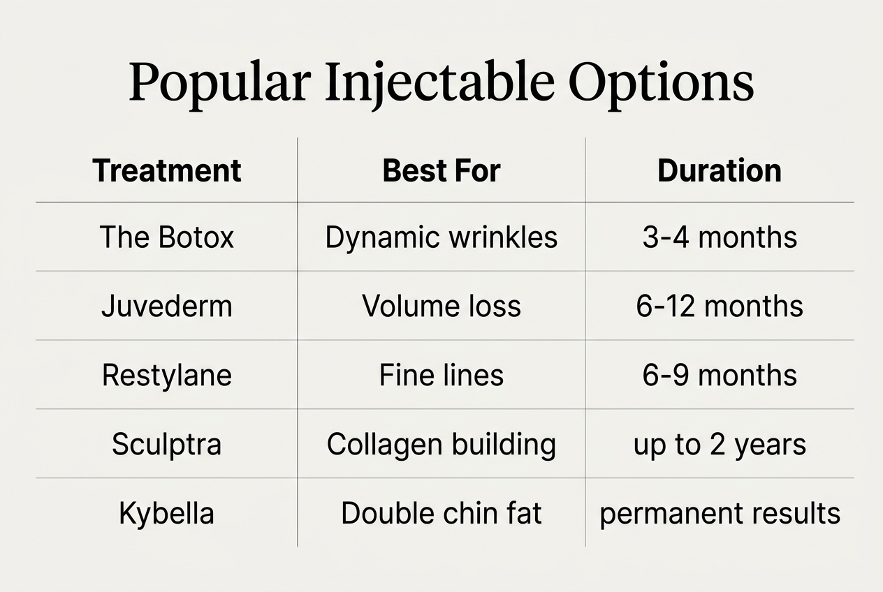 Injectable Treatments for Wrinkles and Volume Loss — non-surgical skin treatments